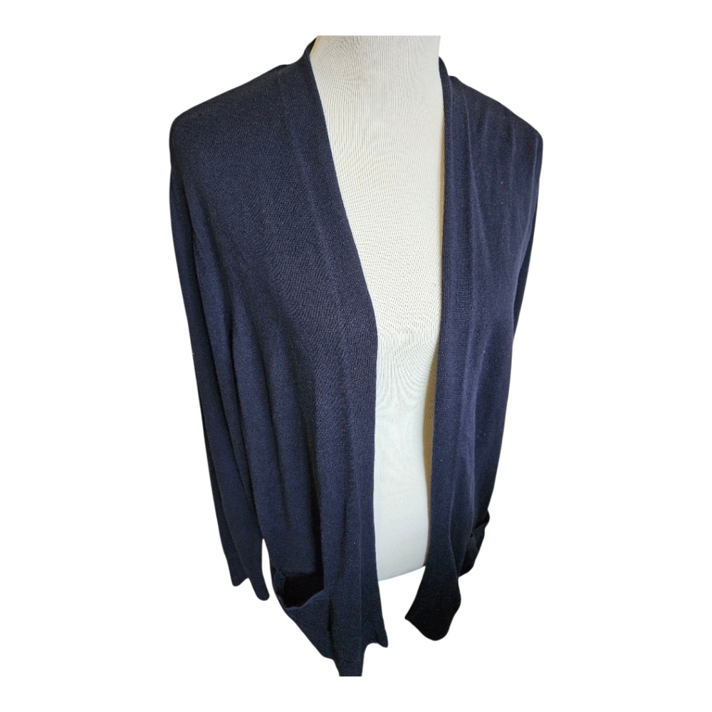 Croft & Barrow Women's Navy Open-Front Cardigan Sweater Size XXL.